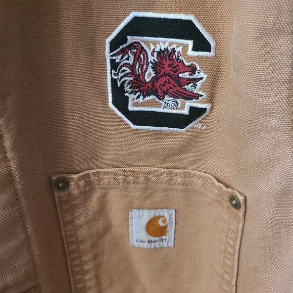 NWT Carhartt South Carolina Gamecocks Men's Weathered Chore Coat, Medium - Picture 6 of 6